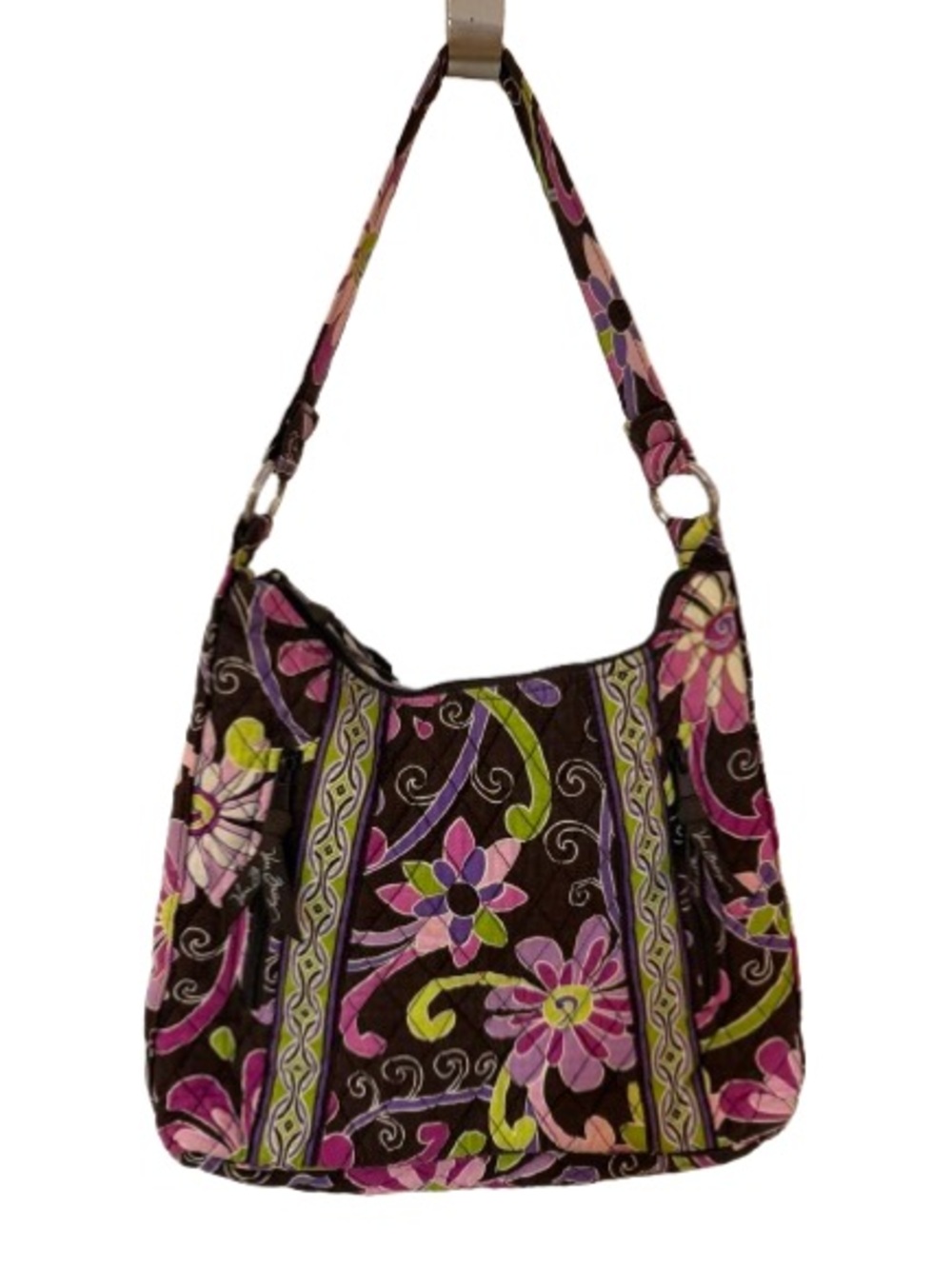 Vera Bradley Purple Punch Lisa B QuiltedFloral Shoulder Bag Vtg Retired 2009 EUC